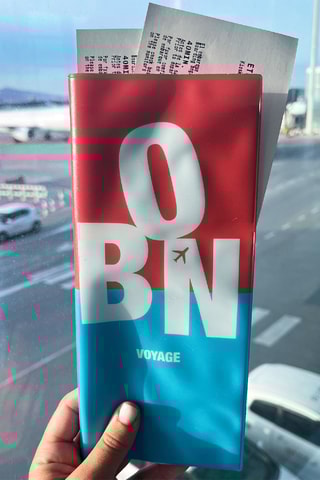 Paspoorthouder - Pauwblauw