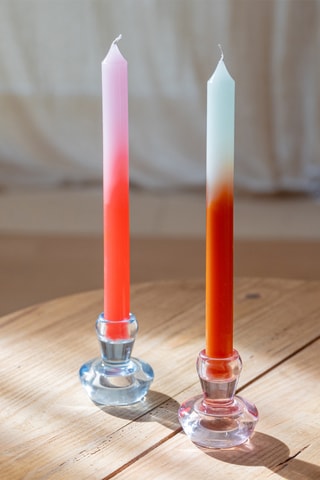 2 Kaarsen - Oranje en Rood