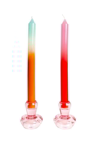 2 Kaarsen - Oranje en Rood