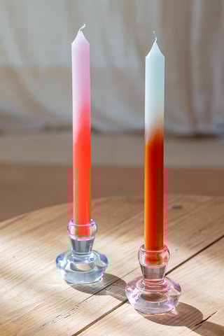 2 Kaarsen - Oranje en Rood