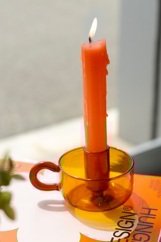 Kandelaar - 10,3 cm - Donkeroranje