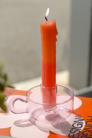 Kandelaar - 10,3 cm - Roze