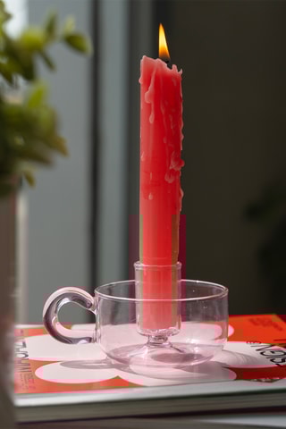 Kandelaar - 10,3 cm - Roze