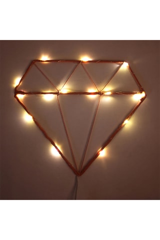 Wanddecoratie met Led - Roze 