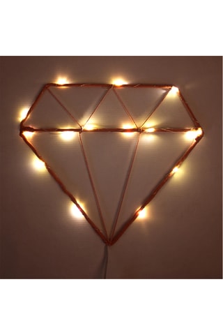 Wanddecoratie met Led - Roze 