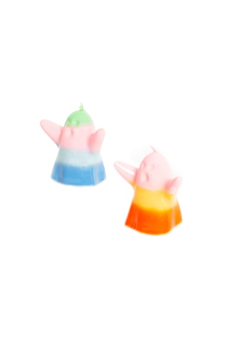 Kaars - Lichtgroen en Roze