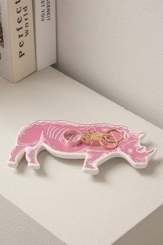 Sieradenbord - 15, 5 x 8,3 x 1,5 cm - Roze en Wit