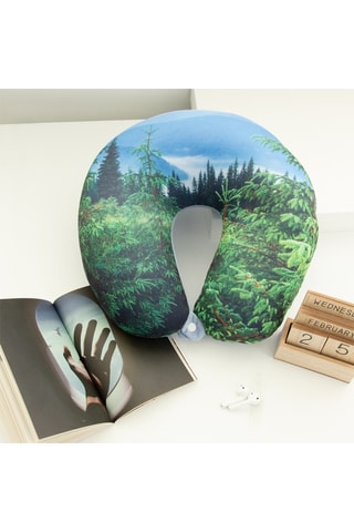 Reiskussen - 30 x 8 x 30 cm - Hemelsblauw