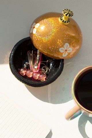 Opbergdoos - 12 cm - Goudkleurig