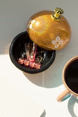 Opbergdoos - 12 cm - Goudkleurig