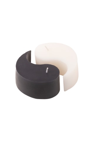 2 Kaarsen - Zwart en Wit