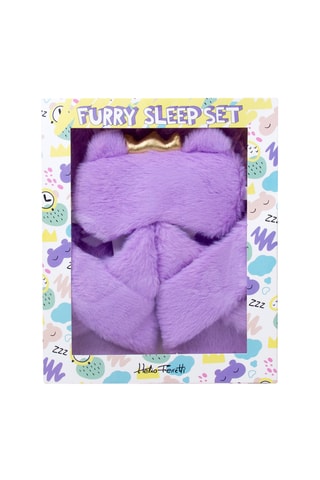 Pantoffels en Slaapmasker - Lichtpaars