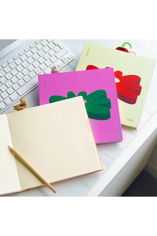 Schrift - 192 Pagina's - Rood en Zeegroen - 20 x 20 x 1 cm