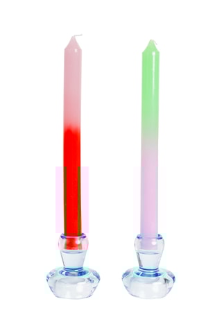 2 Kaarshouders - 6,6 cm - Hemelsblauw