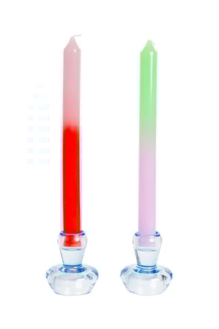 2 Kaarshouders - 6,6 cm - Hemelsblauw