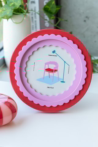 Fotolijst - 15,8 x 1,9 x 15,8 cm - Roze en Rood