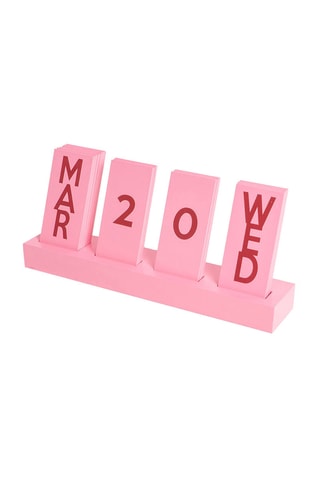 Verticale Houten Dagkalender - Roze