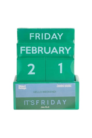 Houten Bureaukalender - Groen