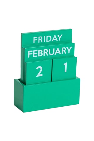 Houten Bureaukalender - Groen