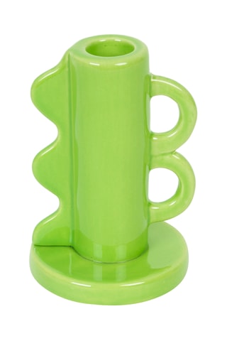 Keramische Kaarshouder - 11,3 cm - Groen