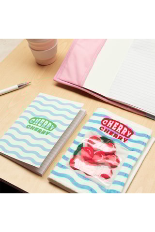 Gelinieerd Notitieboekje - 80 Pagina's - Wit en Hemelsblauw - 18 x 13 x 2,5 cm