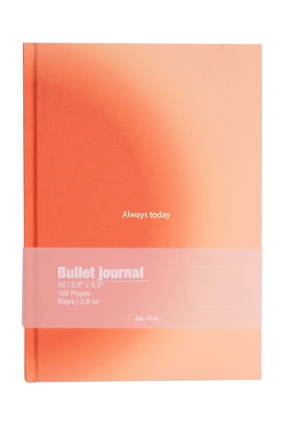 Bullet Journal - 192 Pagina's - Oranje - 14,8 x 21 x 1,4 cm