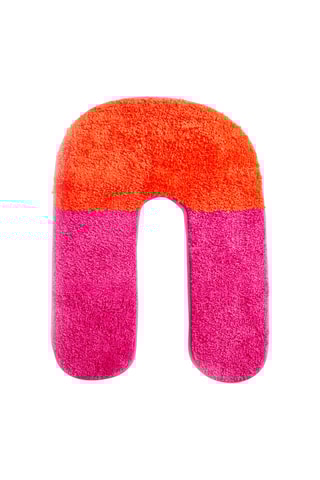 Badmat - Roze en Oranje- 60 x 45 x 1,2 cm 