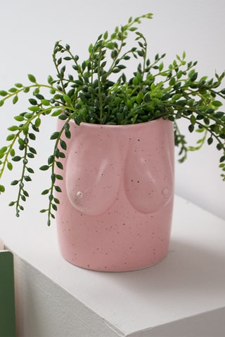 Vaas - 11,5 x 10,3 x 12,7 cm - Roze 