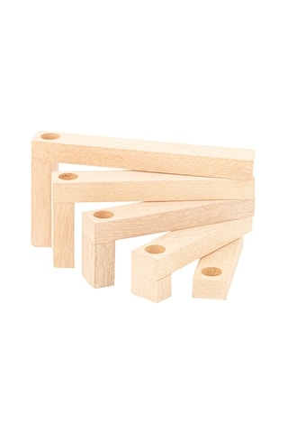 Houten Kandelaar - 20 cm - Naturel