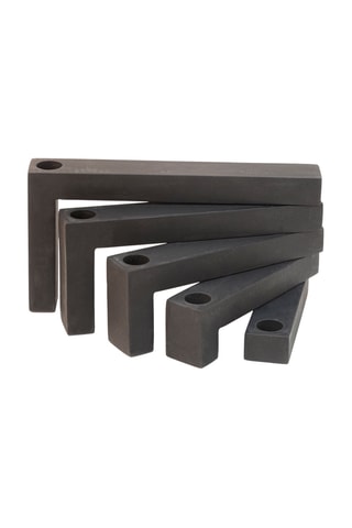 Houten Kandelaar - 10 cm - Zwart