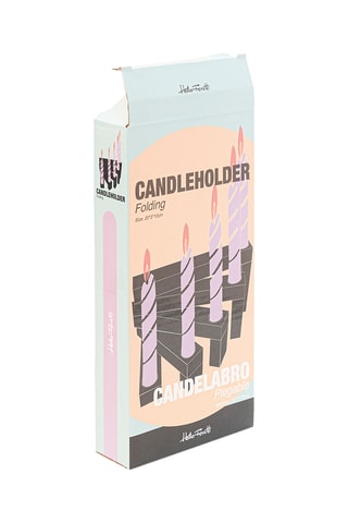 Houten Kandelaar - 10 cm - Zwart