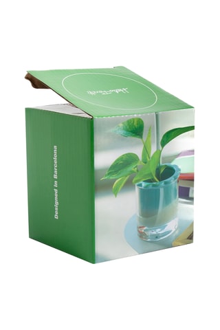 Aardewerk Hydrocultuurpot - 10,2 x 10 x 10,2 cm - Hemelsblauw