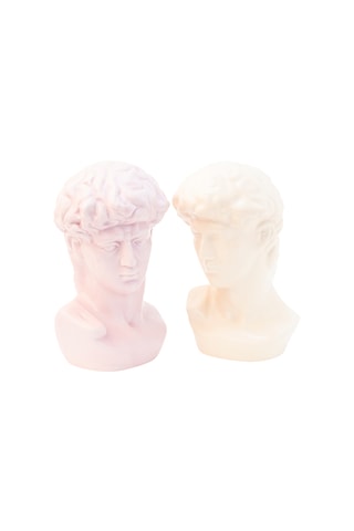 Keramische Buste van David de Michelangelo - Beige