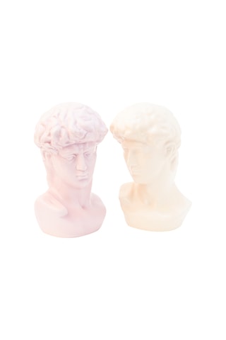 Keramische Buste van David de Michelangelo - Roze