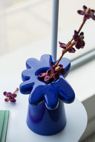 Keramische Vaas - 15 cm - Marineblauw