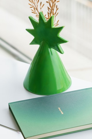 Keramische Vaas - 19 cm - Donkergroen