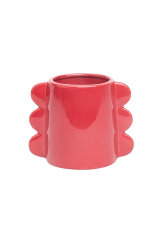 Keramische Vaas - 14,6 x 9,9 x 11,4 cm - Rood