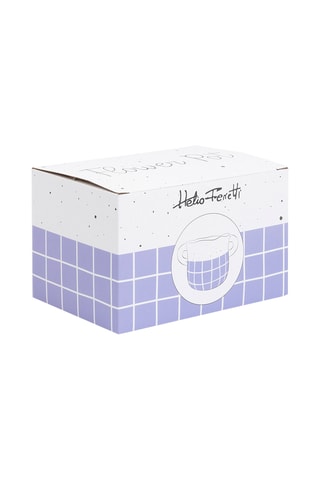 Keramische Vaas - 17,6 x 12,1 x 11 cm - Lichtpaars