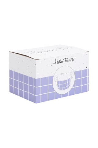 Keramische Vaas - 17,6 x 12,1 x 11 cm - Lichtpaars