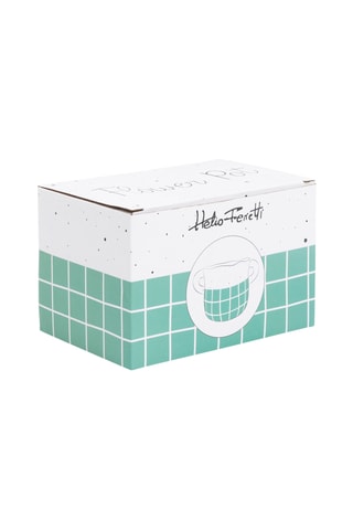 Keramische Vaas - 17,6 x 12,1 x 11 cm - Zeegroen