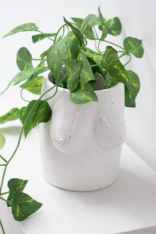 Vaas - 10,7 x 10,2 x 13 cm - Wit