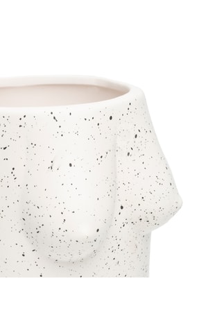 Vaas - 10,7 x 10,2 x 13 cm - Wit