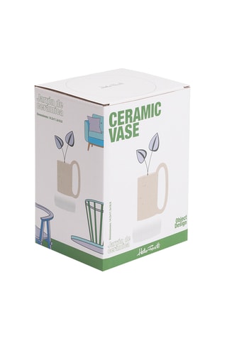 Keramische Vaas - 18,3 cm - Beige