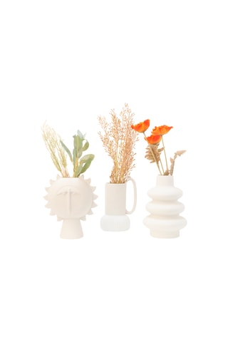 Keramische Vaas - 18,3 cm - Beige