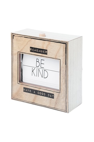 Houten Quote Box - 17,8 cm - Naturel