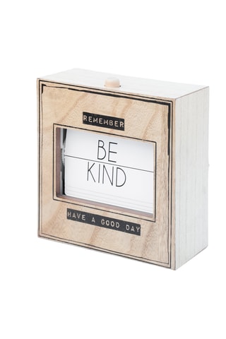 Houten Quote Box - 17,8 cm - Naturel