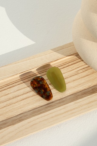 2 Wasknijpers - Bruin en Groen