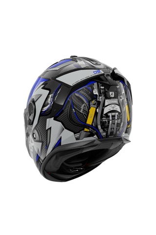Integraalhelm Spartan Gt Carbon Urikan - Blauw en Wit