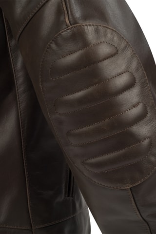 Veste en cuir de buffle à capuche Challenger - Marron - Segura