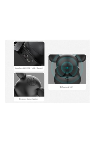##Enceinte Bluetooth - Ourson - Noir